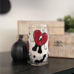 Bad Bunny beer can glass